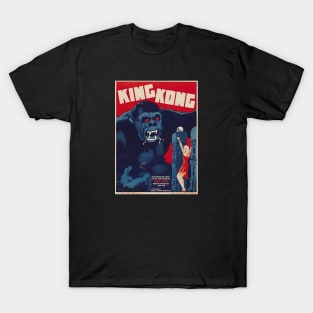 King Kong 1933 Vintage Danish Movie Poster T-Shirt